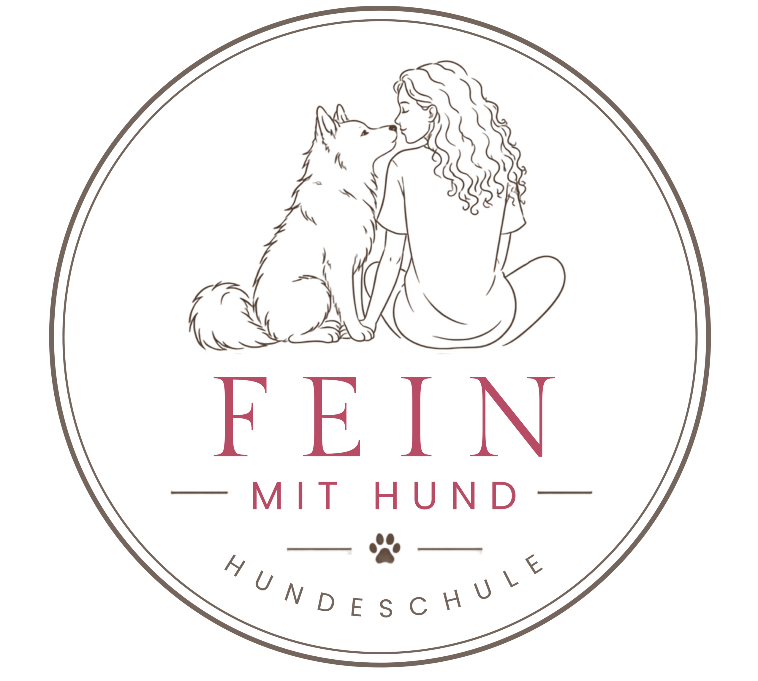 Hundeschule Logo Fein mit Hund